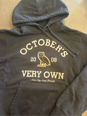 OVO Men's Black  Hoodie with Tan & White Owl Logo